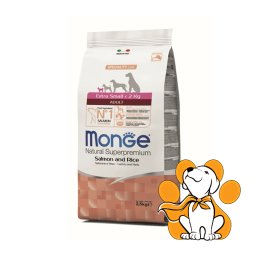 Monge Natural Superpremium Extra Small Adult 2.5kg, Hrana Za Pse Na Bazi Lososa