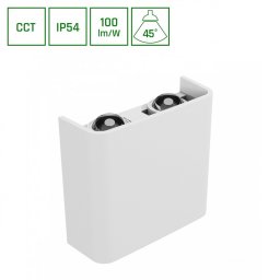 SPOLJNA LED ZIDNA LAMPA 4W CCT LUNARIX 2 BELA SPECTRUM