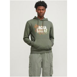 Green men's hoodie Jack & Jones Map - Men's