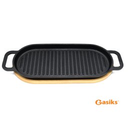 Grill ploča sa ručicama i podmetačem