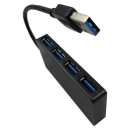 USB HUB, 4 porta, UHB-U3P4-03 HUB 4 USB3.0 4-port, storage speed 5Gbps, black (alt. UHB-U3P4-05 599)