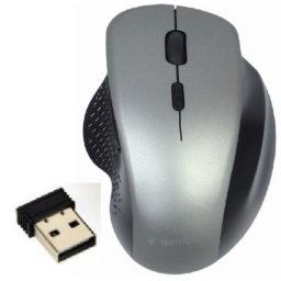 Bežični miš WiFI GEMBIRD MUSW-6B-02-BG, 2,4GHz opticki USB 6-button 800-1600Dpi black-gray 112mm
