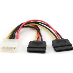 CC-SATA-PSY Gembird 2 xSerial ATA power supply kabl flat 15cm