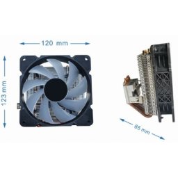 CPU-HURACAN-ARGB-X140 * Gembird UNI kuler 100W 120mm.Fan +/-1600rpm 26dBa LGA 775/115x/1200/AMD