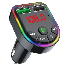 BTT-09 ** Gembird 3-in-1 Bluetooth carkit with FM-radio transmitter and USB 3.1 A charger, blk (490)