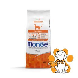 Monge Natural Superpremium Sterilised Cat, Duck 10kg, Hrana Sa Pačetinom