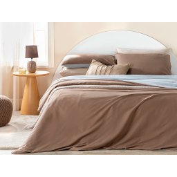 200x220 ENGLISH HOME KLASIČNA POSTELJINA ZA FRANCUSKI KREVET, BRAON SA DVA LICA