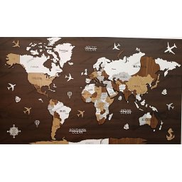 MAPA SVETA 3D 150×90