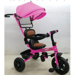 Tricikl sa tendom,kozno sediste TS5543 ROZE