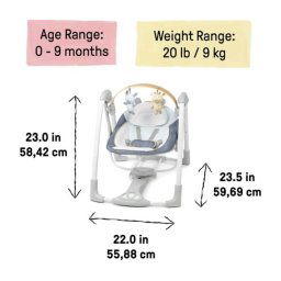 KIDS II INGENUITY LJULJASKA ™ - CHAMBRAY 16925 0-9m (MAX 9kg)