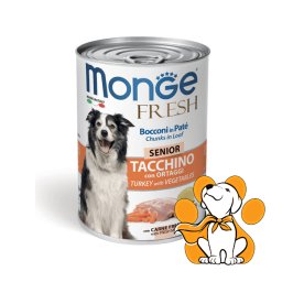 Monge Fresh Senior Dog, Turkey With Vegetables 400g, Komadići Ćuretine u Sosu
