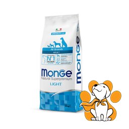 Monge All Breeds Adult Light Salmon & Rice 12kg, Niskokalorična Hrana za Pse