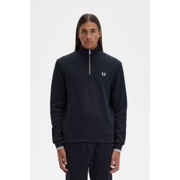 FRED PERRY HALF ZIP DUKS BLK