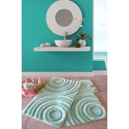 Tepih za kupatilo- mint talasi, set 3 komada Wave Mint