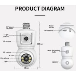 CAM-IP6MP-Q3 GMB PTZ kamera 6mpix microSD iCSee xmeye Two-way voice 2x3,6mm SIJALICNO GRLO E27