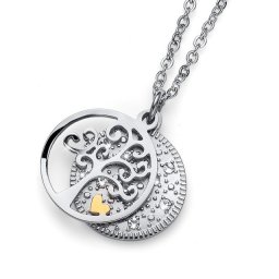 Ženski oliver weber vivre steel lančić sa swarovski belim kristalnim priveskom ( 11859 )