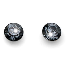 Ženske oliver weber fine cut silver night mindjuše sa swarovski crnim kristalom ( 21014.922 )