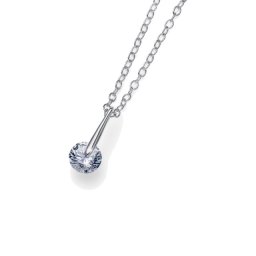 Ženski oliver weber wheely 925ag crystal srebrni lančić sa belim swarovski kristalnim priveskom ( 61136 )