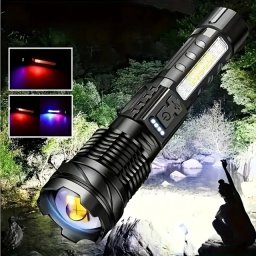 Ultra snažna LED taktička baterijska lampa sa punjivom baterijom od 2600mAh, sa podesivim fokusom i sa 7 načina rada