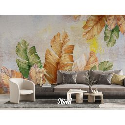 Foto tapet Tropski motiv narandzasto Tapet478