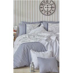Posteljina Home 160x220cm Plava kockica ( VLK000403-plavakocka )