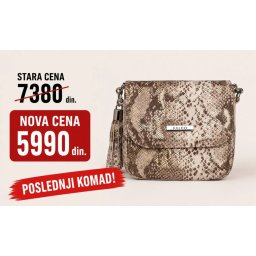 Bež zmija elegantna ženska kožna torbica Party