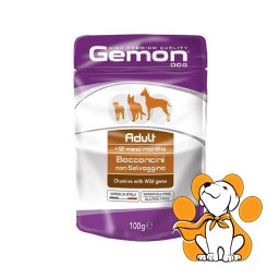 Gemon Adult, Chunkies With Wild Game 100g, Sos Za Pse Sa Komadićima Divljači