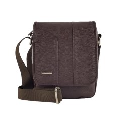 Braon muška torbica na preklop Falco - prirodna koža