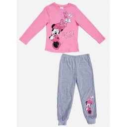 Pidžama za devojčice Mini roze siva