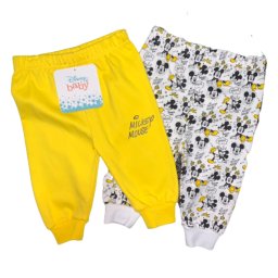 Bebi donji deo trenerke Miki 2 komada set žuta i bela 284