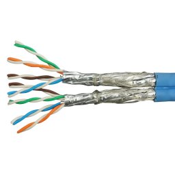 SCHRACK KABL INST.CAT.7A S/FTP-1200 MHZ, 2X(4X2XAWG-22),LS0H-3,PLAVI/100M