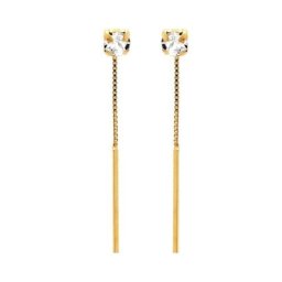 Victoria cruz minimal crystal gold mindjuše sa swarovski kristalima ( a3258-07dt )