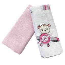 Muslin tetra pelene za bebe 2u1 Meda avijatičar