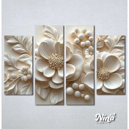 Slike na platnu 3d Belo cvece Nina591_4