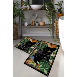 Tepih za kupatilo CRNI LEOPARD set 2 komada
