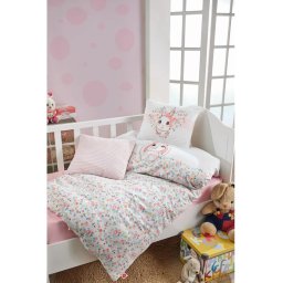 Posteljina za bebe zeka ružičasta- bunny-pembe