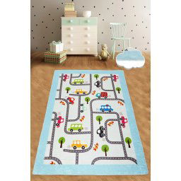 Dečiji tepih gradić Baby Cars 100x160 cm
