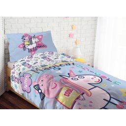 Posteljina za decu Pepa Prase 160x200+70x80cm