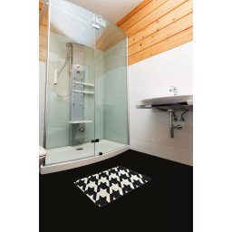 Tepih za kupatilo crno-bela 40x60cm