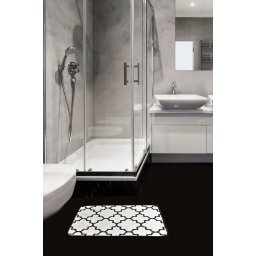 Tepih za kupatilo belo crna 40x60cm