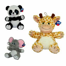 PLISANE ZIVOTINJE U MIKSU 30CM-ZIRAFA, PANDA I SLON