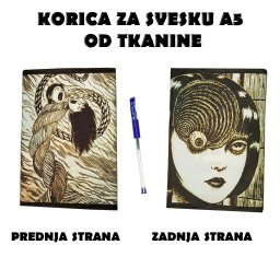 Uzumaki anime korica za svesku A5 od tkanine Junji Ito