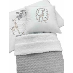 Posteljina za krevetac Safari Winter Siva set 7/1