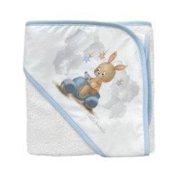 Deksi Peškir za bebe Zeka na motoru plavi 75 x 75cm