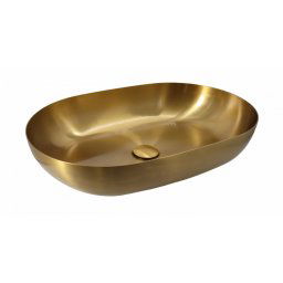 Metalni lavabo COPEN nadgradni 555x380x125mm brušeni mesing