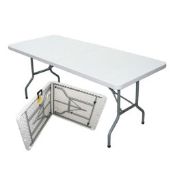 Sklopivi plastični sto beli 180 cm