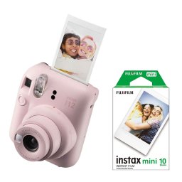 FUJIFILM INSTAX MINI 12 Instant Film Camera (BLOSSOM PINK) + INSTAX Mini Film 2-Pack