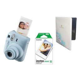 FUJIFILM INSTAX MINI 12 Instant Film Camera (PASTEL BLUE) + INSTAX Mini Film 2-Pack + GRATIS Album