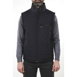 88816 Dewberry Quilted Pockets and Fleece Inside Mens Vest-NAVY BLUE