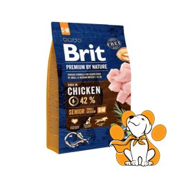 Brit Premium by Nature Senior S+M 3kg, Podrška Srcu i Zglobovima za Starije Pse